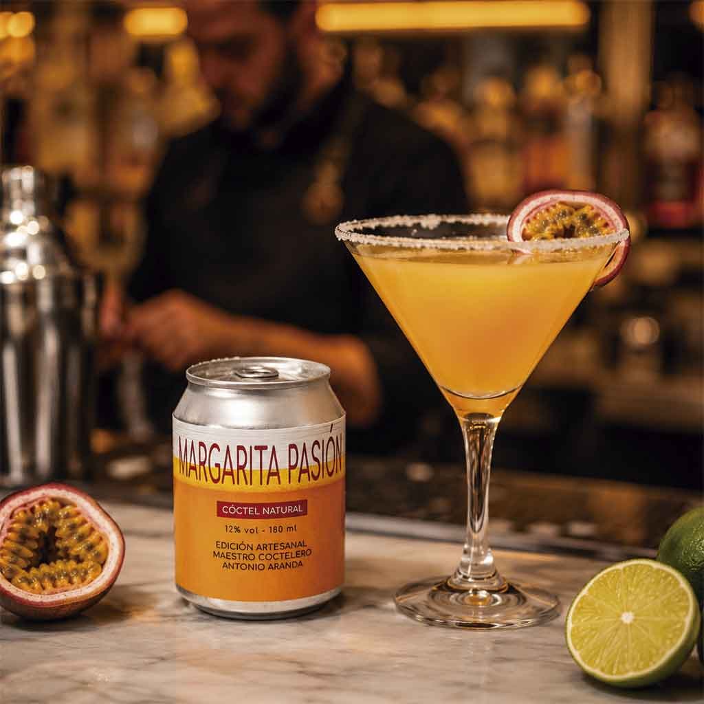 Coctel premezclado margarita fruta de la pasion Cóctel premezclado Margarita fruta de la pasión con tequila
