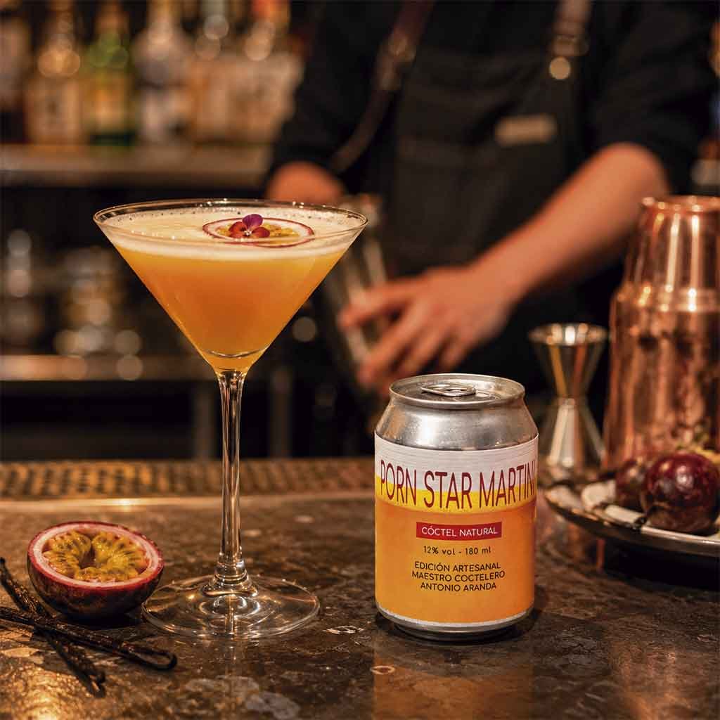 Cóctel premezclado Porn Star Martini con maracuyá y vainilla
