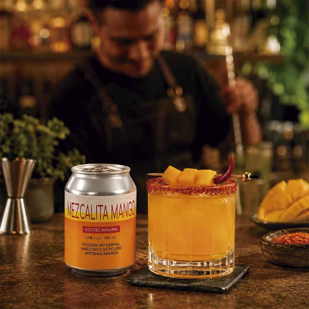 Cocteles a domicilio mezcalita mango Servir Mezcalita Mango lista para tomar en casa