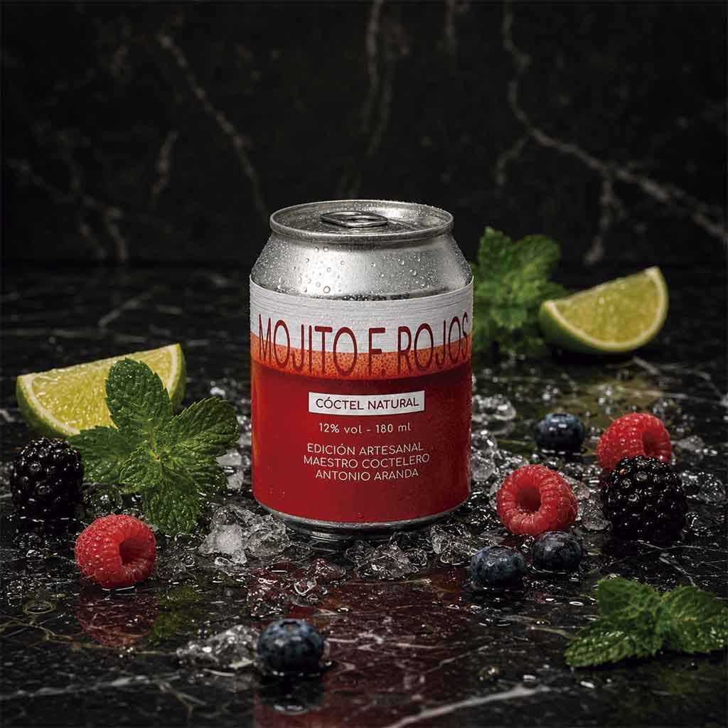 Cocteles a domicilio mojito frutos rojos Mojito de frutos rojos listo para tomar en casa