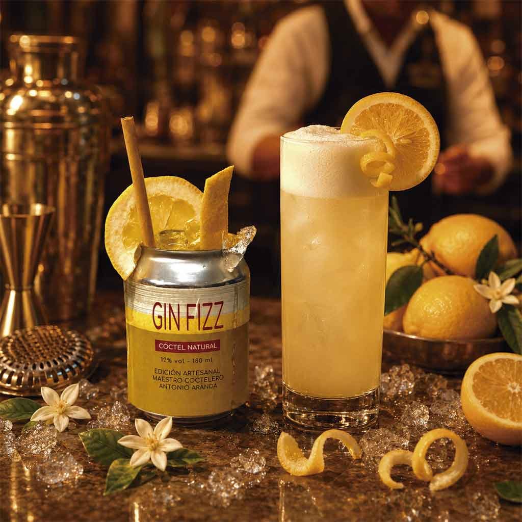 Comprar gin fizz preparado Comprar Gin Fizz preparado con limón natural y flor de azahar