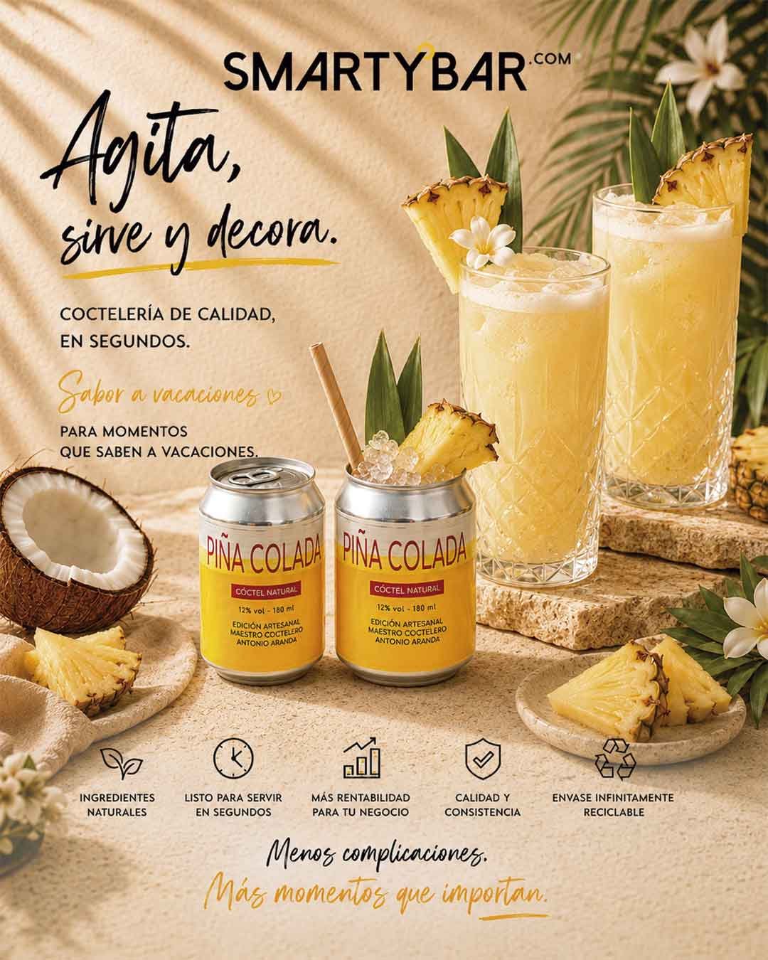 Comprar pina colada preparada hero Comprar Piña Colada preparada lista para tomar Smartybar