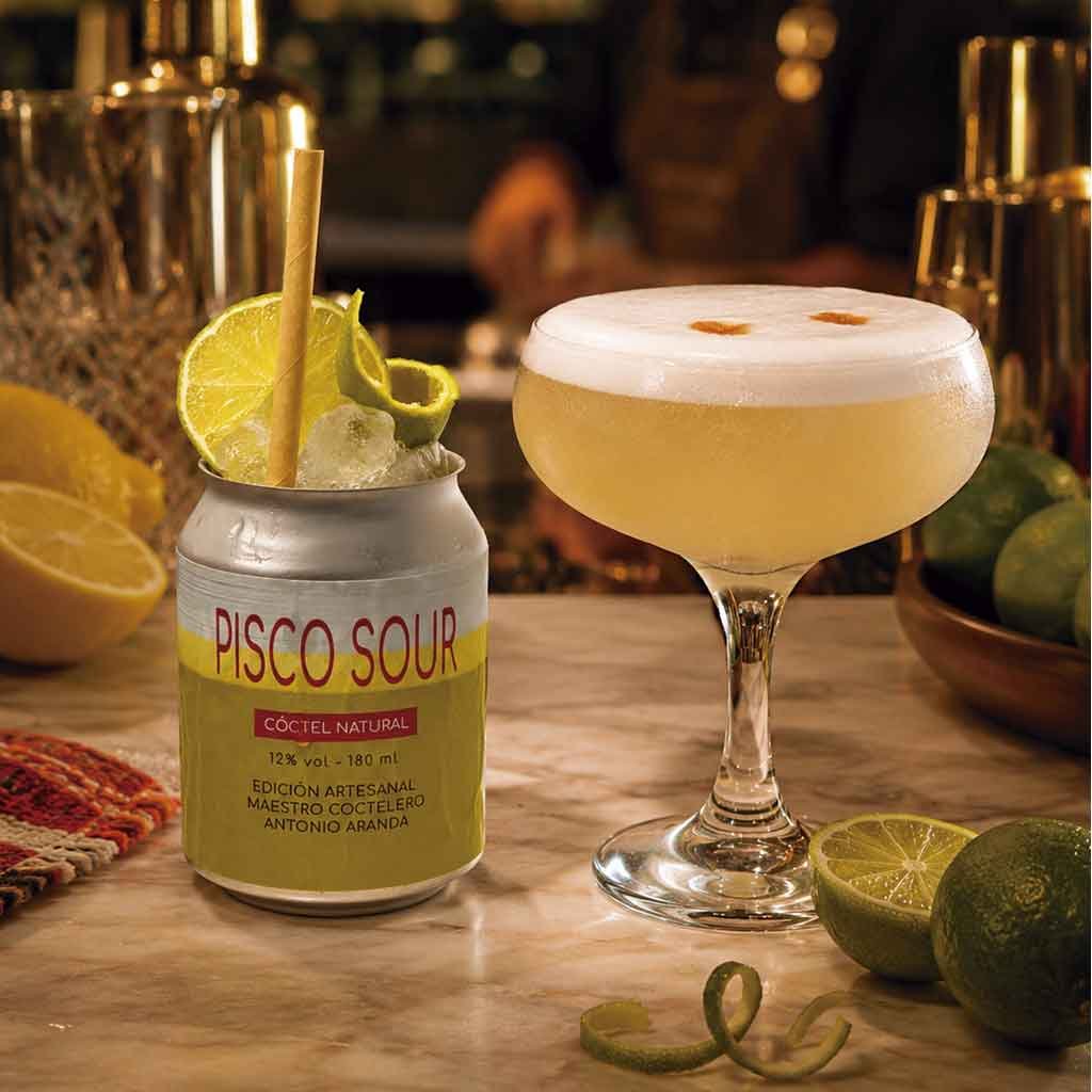 Pisco Sour listo para tomar con aguardiente de uva